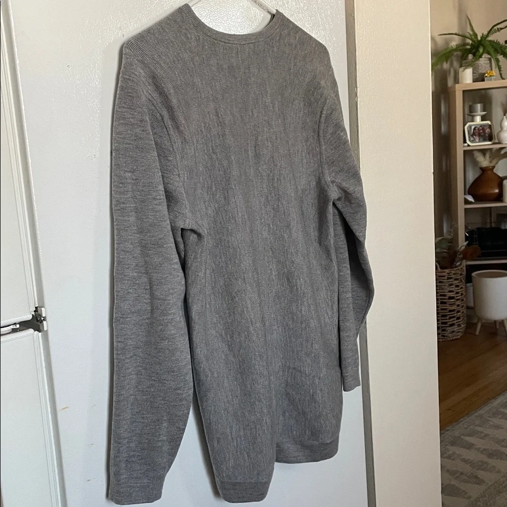 Lululemon Gray Crewneck‎ Sweater Live In Practice Logo Tag See Measurements